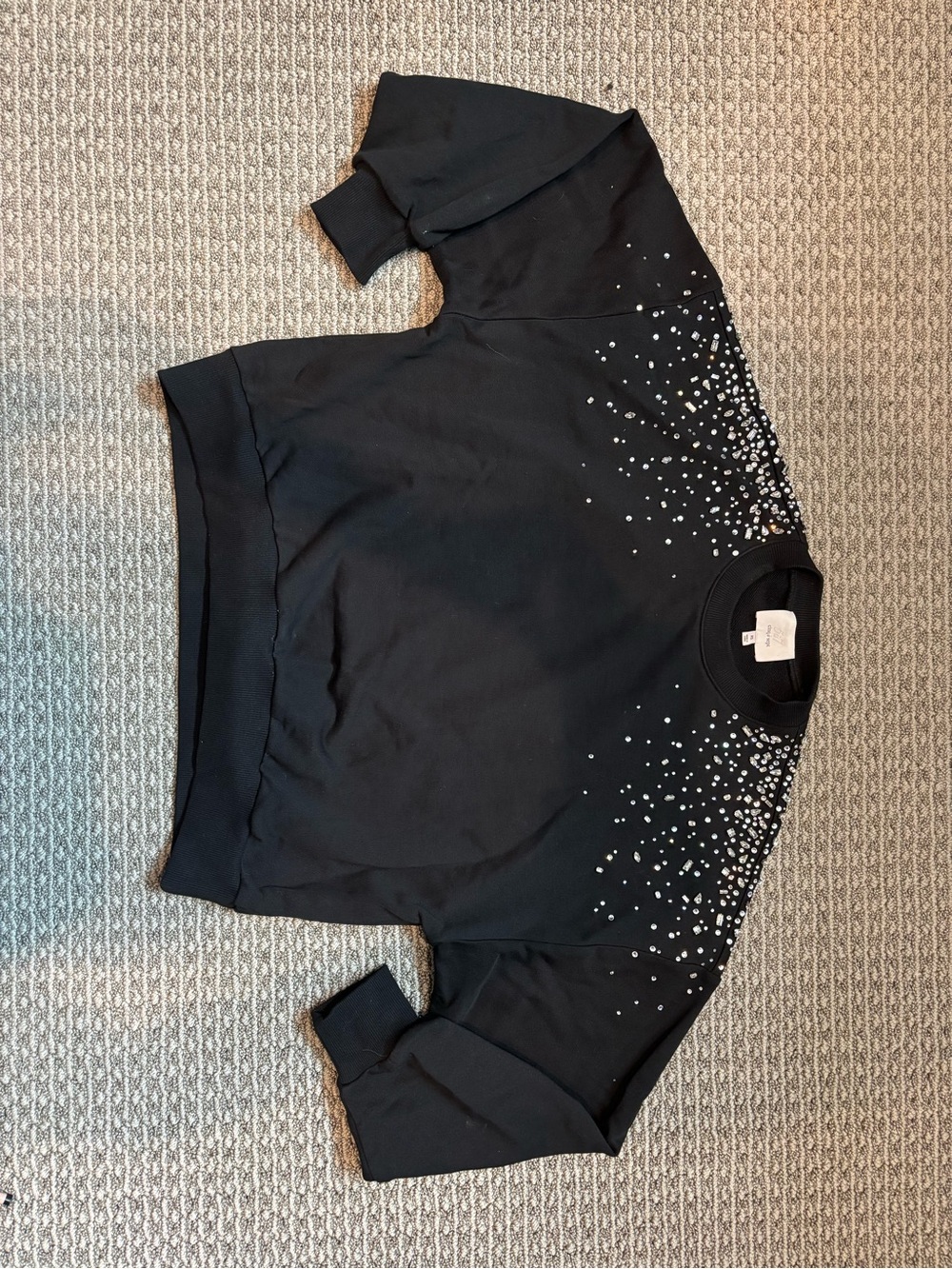 Cinq a sept Black Embellished Crewneck Sweatshirt - Women